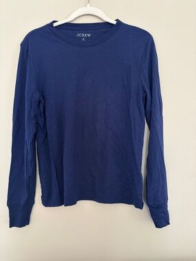 J. Crew Long Sleeve Blue T-Shirt Small